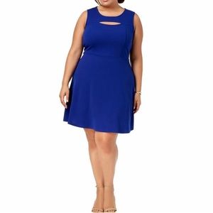 FOX & ROYAL NEW Women's Front Cut-out Fit & Flare Dress, Size 3X